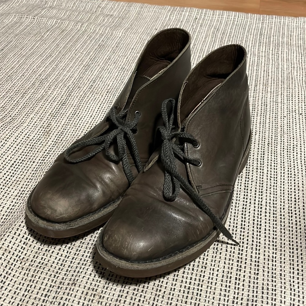 Grey clark boots 10.5